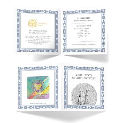 Germania Mint - 10 Mark Polonia & Germania 2022 - 2 Oz Silber