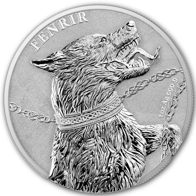 Germania Mint - 2*5 Mark Germania Beasts: Fenrir 2022 - 2*1 Oz Silber