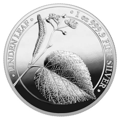 Germania Mint - 5 Mark Linden Leaf 2022 - 1 Oz Silber PP