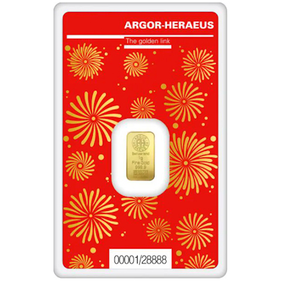 Goldbarren - Lunar Jahr des Drachen 2024 - 1g Gold