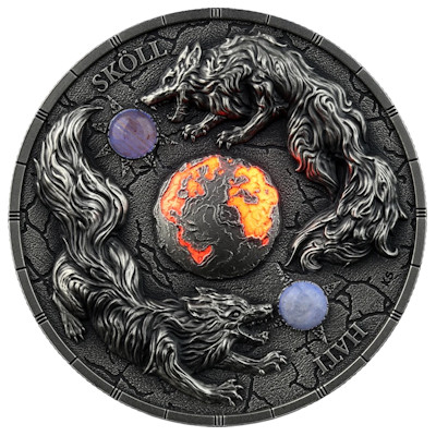 Germania Mint - 10 Mark Ragnarök: Sköll & Hati 2024 - 2 Oz Silber HighRelief