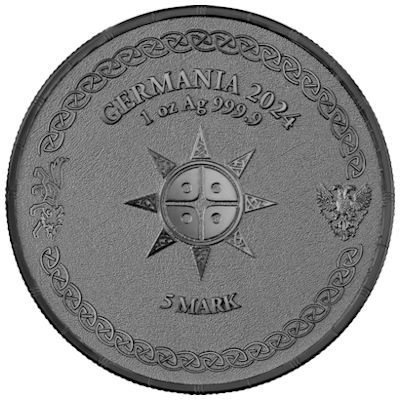 Germania Mint - 5 Mark Ragnarök: Sköll 2024 - 1 Oz Silber Black