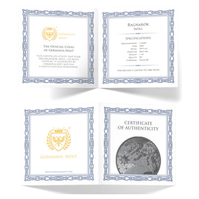 Germania Mint - 5 Mark Ragnarök: Sköll 2024 - 1 Oz Silber Black