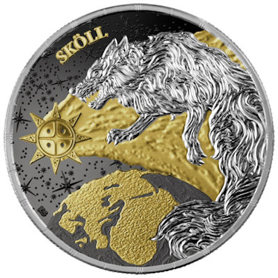 Germania Mint - 2x5 Mark Ragnarök: Sköll & Hati Geminus 2024 - 2x1 Oz Silber Black