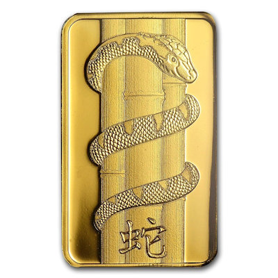 Goldbarren - PAMP Lunar Jahr der Schlange 2013 - 5g Gold