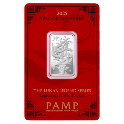 Silberbarren - PAMP Lunar Jahr der Schlange 2025 - 10g Silber