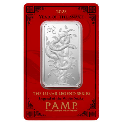 Silberbarren - PAMP Lunar Jahr der Schlange 2025 - 1 Oz Silber