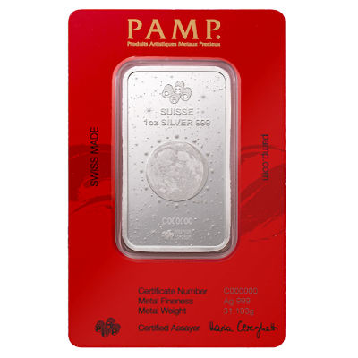 Silberbarren - PAMP Lunar Jahr der Schlange 2025 - 1 Oz Silber