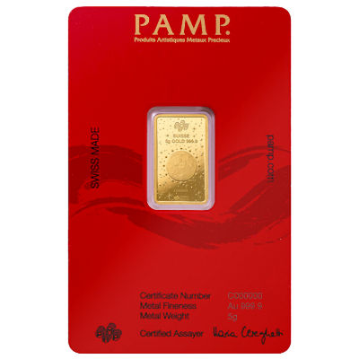 Goldbarren - PAMP Lunar Jahr der Schlange 2025 - 5g Gold