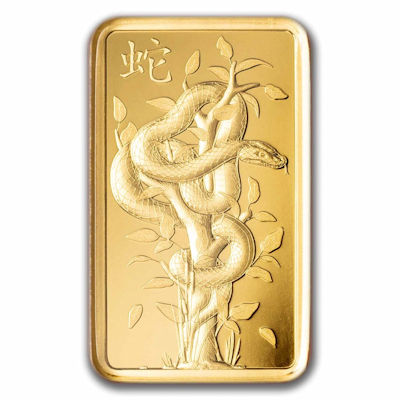 Goldbarren - PAMP Lunar Jahr der Schlange 2025 - 5g Gold