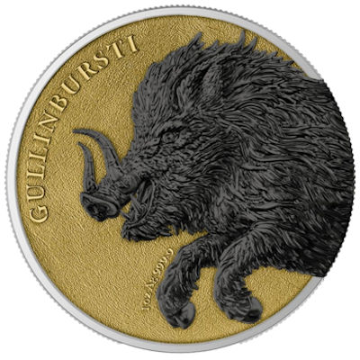 Germania Mint - 2*5 Mark Germania Beasts: Gullinbursti GEMINUS 2025 - 2*1 Oz Silber