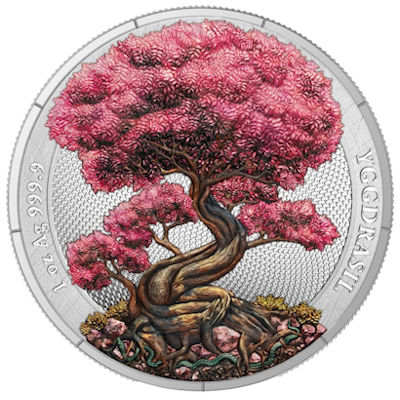 Germania Mint - 5 Mark Mythical Forest: Yggdrasil Frühling 2025 - 1 Oz Silber Color