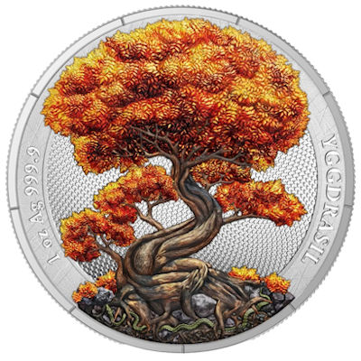 Germania Mint - 5 Mark Mythical Forest: Yggdrasil Herbst 2025 - 1 Oz Silber Color