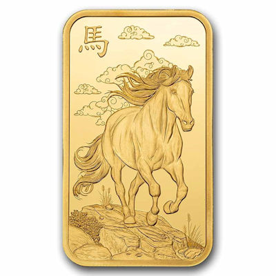 Goldbarren - PAMP Lunar Jahr des Pferdes 2026 Legend of the 1.000 Mile Horse - 1 Oz Gold