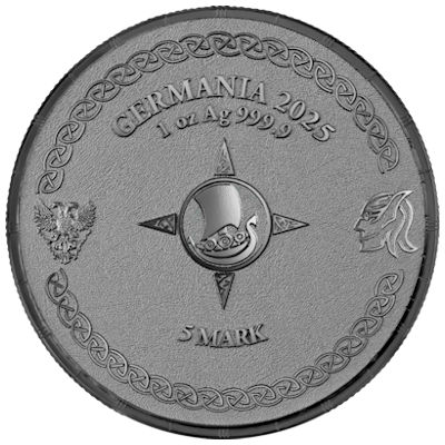 Germania Mint - 5 Mark Ragnarök: Loki 2025 - 1 Oz Silber Black