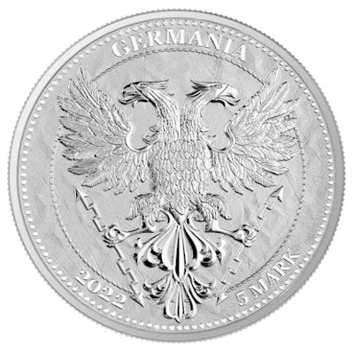 Germania Mint - 5 Mark Linden Leaf 2022 - 1 Oz Silber