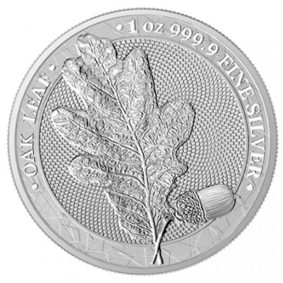 Germania Mint - 5 Mark Eichenblatt Oak Leaf 2019 - 1 Oz Silber