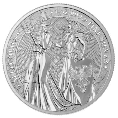 Germania Mint - 5 Mark Britannia & Germania 2019 - 1 Oz Silber