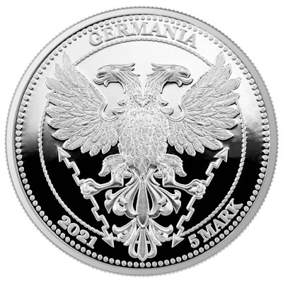 Germania Mint - 5 Mark Kastanie Chestnut Leaf PROOF 2021 - 1 Oz Silber PP