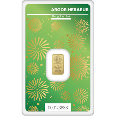 Goldbarren - Lunar Jahr des Tigers 2022 - 1g Gold