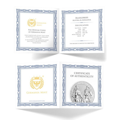 Germania Mint - 5 Mark Austria & Germania 2021 - 1 Oz Silber